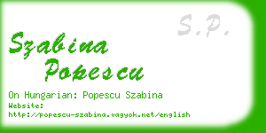 szabina popescu business card